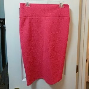 Lularoe Cassie Skirt Hot Pink